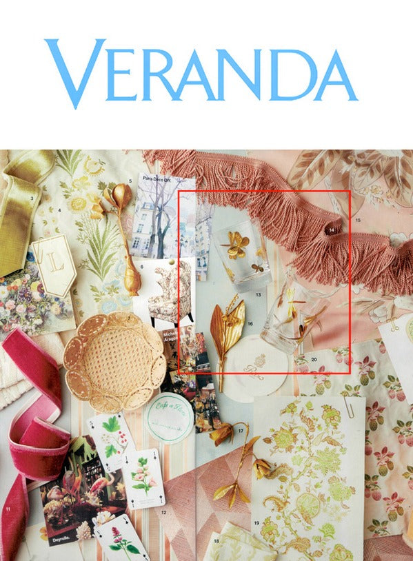 ARTĚL'S Gilded bugs tumblers  featured in Veranda magazine – May–June 2017